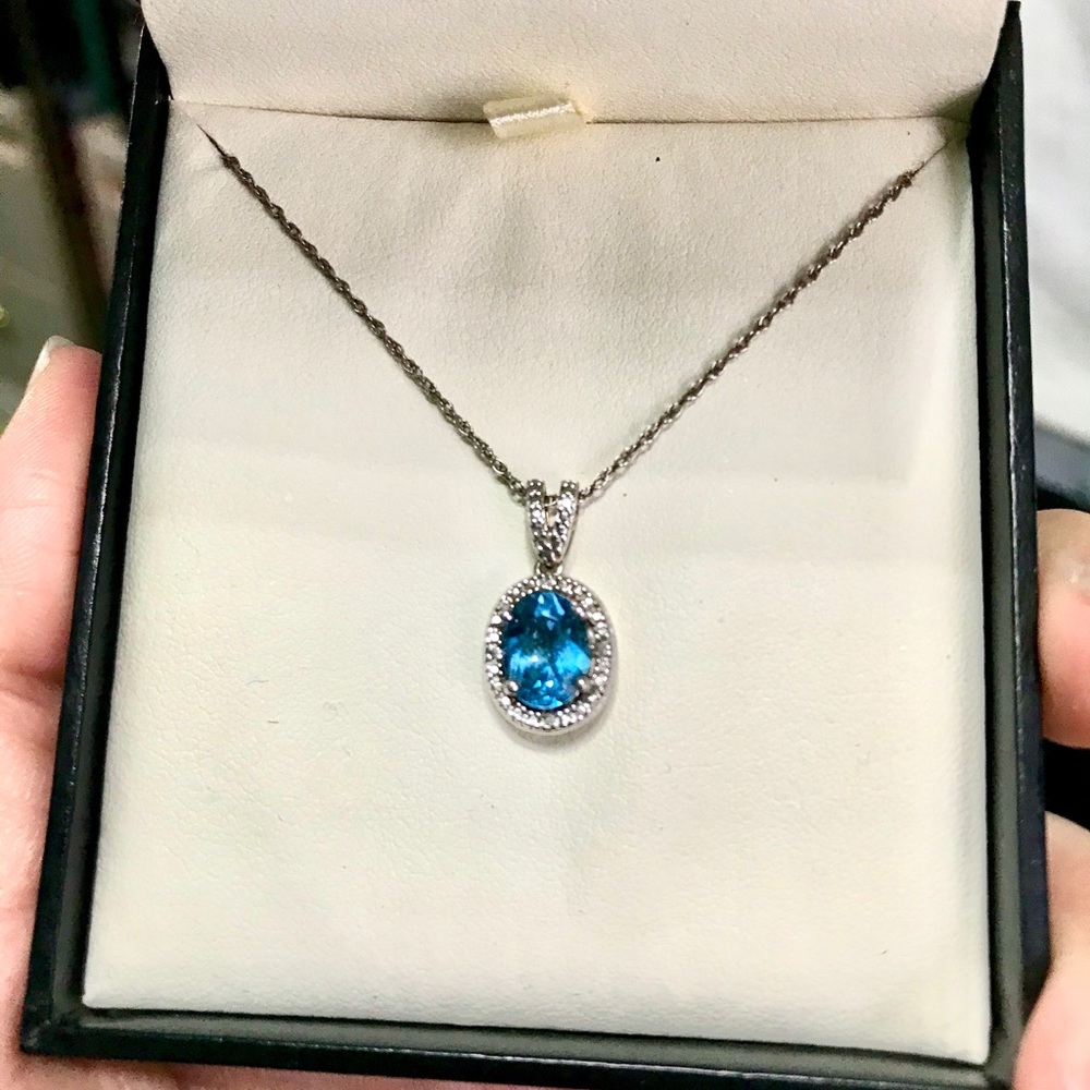 Blue Topaz Necklace